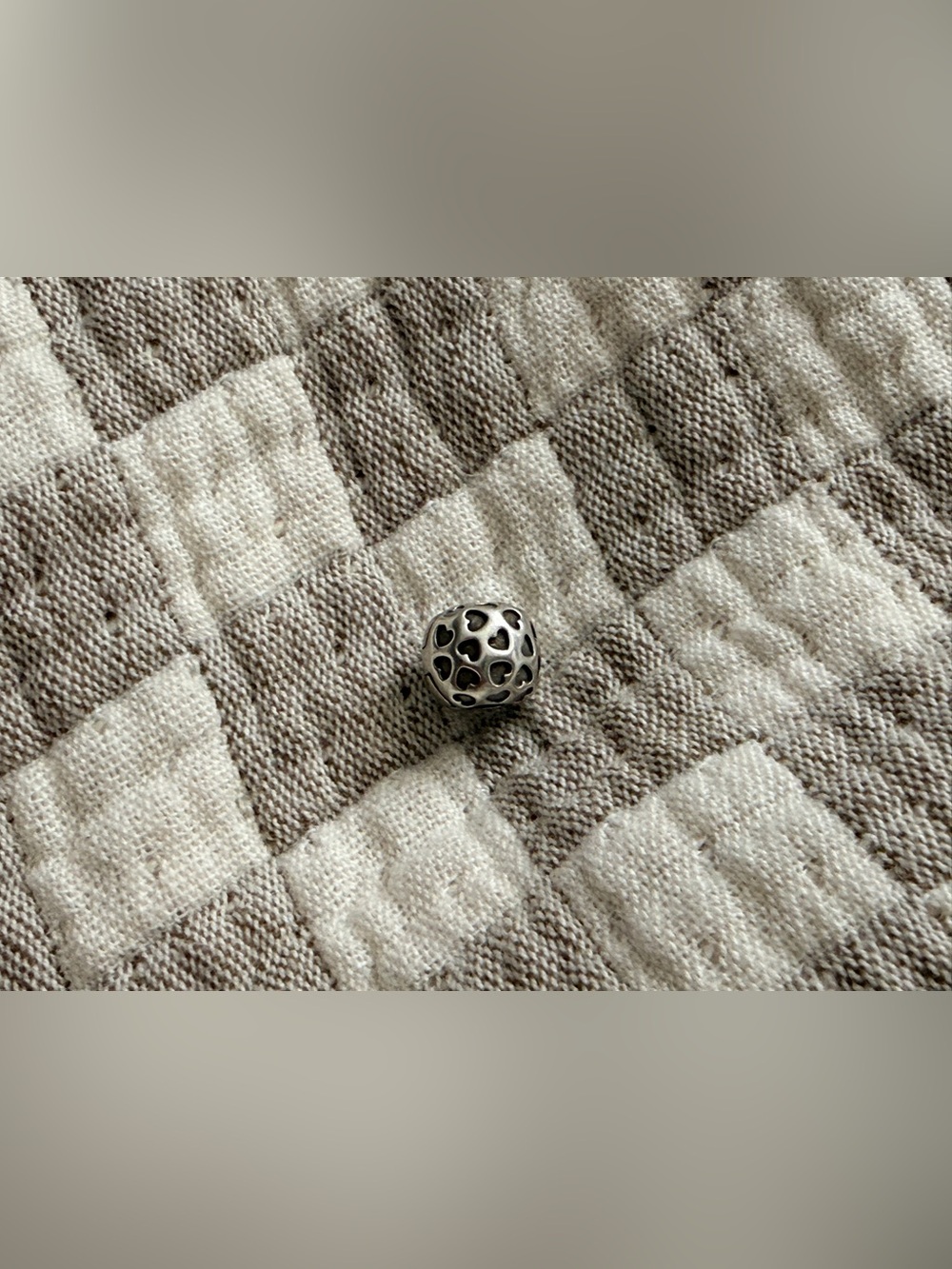 Pandora Silver Open Heart Charm Bead - Silver